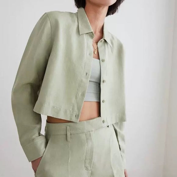 (SOLD ON FB) ARITZIA WILFRED Proposal Linen Shirt - Picture 1 of 8
